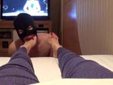 cleaning Korean femdom feet toe for toe