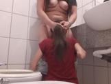 A Stranger made me Cunnilingus in the Toilet - Lesbian_