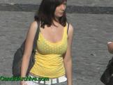 Slim Busty Yellow Vest Student