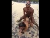 They Take Turns Taking Dick On The Beach