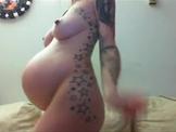 Pregnant girl show off