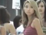 Asian girl in tiny white microskirt - Ebaumsworld