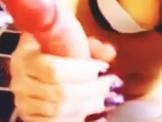 Ex giving handjob and making me cum