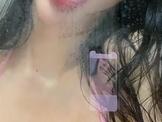 Korean Squishes Tits in Shower