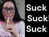 Asian licks candy