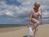 Granny On The Beach