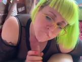 KAT Green Hair Huge Ass Huge Boobs Anal Milf Mixed Hot 