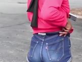 Denim wedgie on the street
