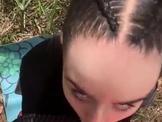 Horny Teen Blowjob and Doggy in The Woods