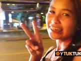 Backpacker fingering Asian teen tight pussy before fuck