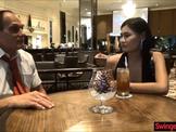 Business man cheating with a very pretty Thai hooker