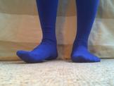 Playing in Blue Knee-Length Socks