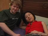 Hairy Asian amateur fucked by her white boyfriend