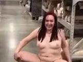 Hot wife nude in the Shopping