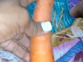 Desperate Whore Fucks Carrot