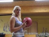 Eurobabe in bowling alley sex for money