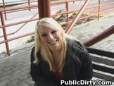 Blonde Beauty Sucking Dick In Public