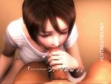 Sweet 3D anime harlot gives fellatio