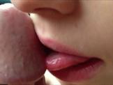 Licking his dick really closeup