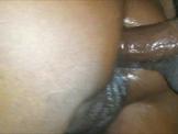 Ebony couple closeup buttsex