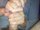 Closeup CFNM sensual handjob