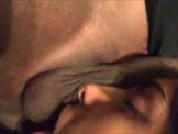 Asian chick giving love to his cock