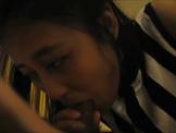 Innocent Asian gal first time BJ