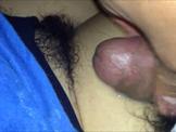 He unloads on her pubic hair
