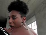 Big ass choco girl riding horny cock in reverse