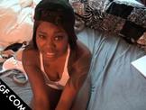 Curvy Choco hoe flaunting big ass in POV