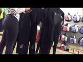 Voyeur Blonde girl with a sexy ass in the store