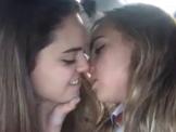 Amazing teen girls make out