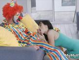 Wifes hot sucky fucky after party with the clown