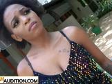 Luscious African amateur model audition suck and fuck t