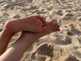 Feet on the beach