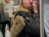 Chick Give Quick BJ On The Subway